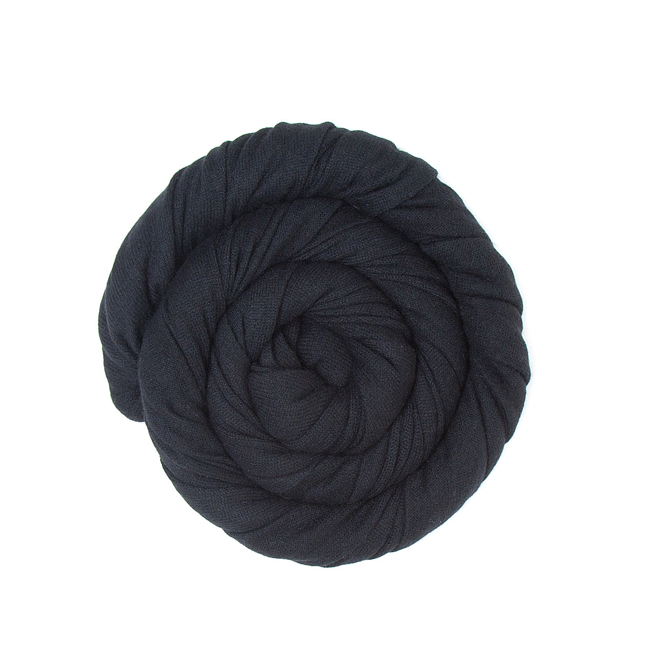 Jet Black Pure Cashmere Scarf