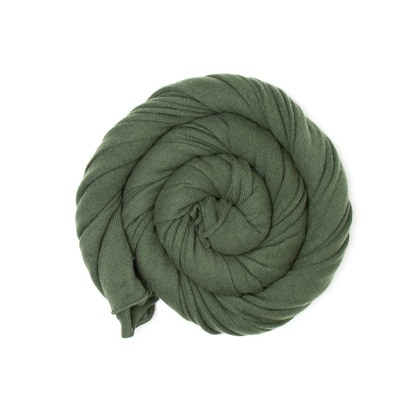 Olive Green Pure Cashmere Scarf