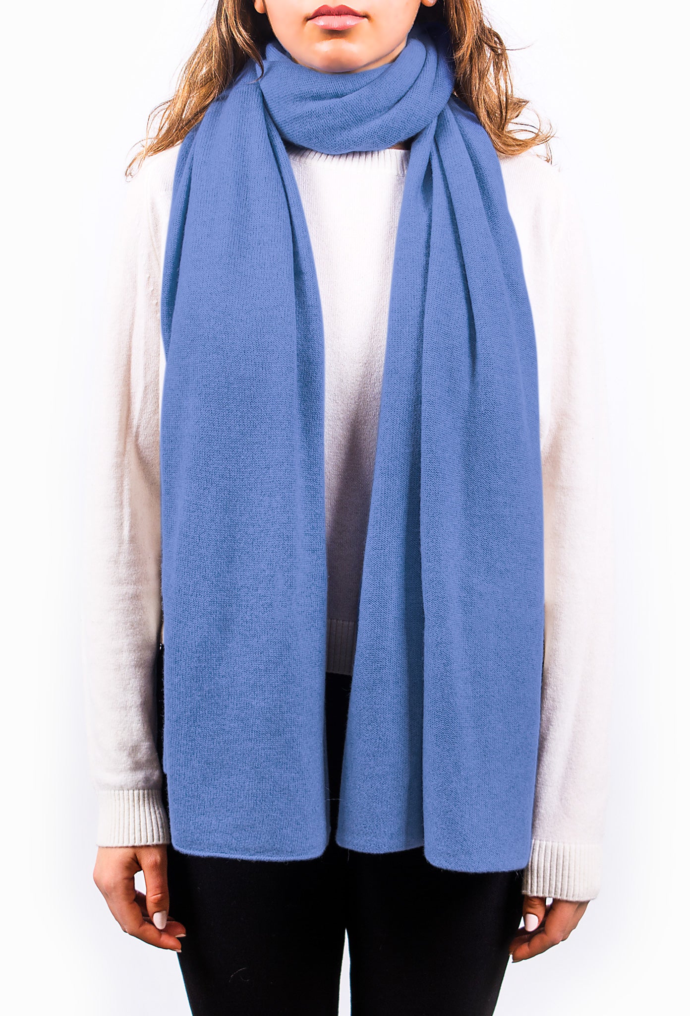 Periwinkle Pure Cashmere Scarf